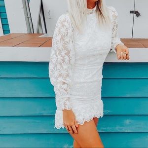 Backless Longsleeve Sunflower Dress